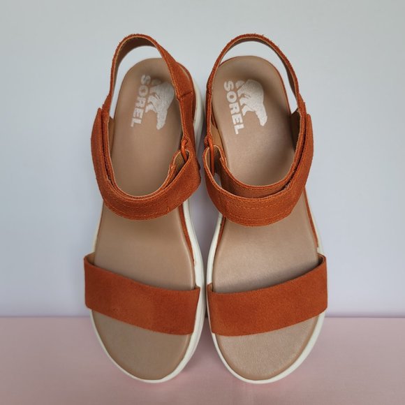 SOREL Cameron Flatform Suede Sports Sandals-Desert Sun- Women’s US Size 9 ⭐ - Picture 4 of 16